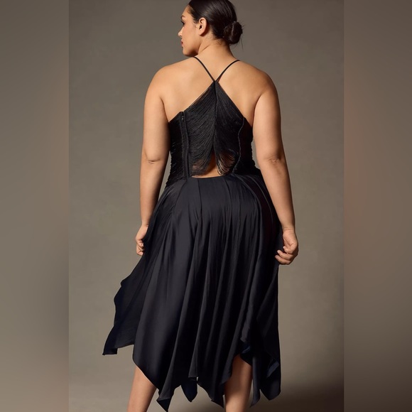 Anthropologie Fringe Bodice Midi Dress - Picture 5 of 16